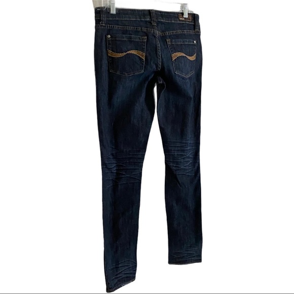 RSQ Paris Skinny Dark Wash Whiskered Jeans 9Rx31 - Picture 2 of 10